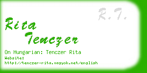rita tenczer business card